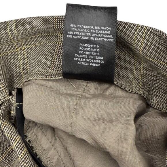 BABATON Aritzia Conan Plaid Dress Pant Sz 2 - Picture 6 of 7
